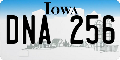 IA license plate DNA256