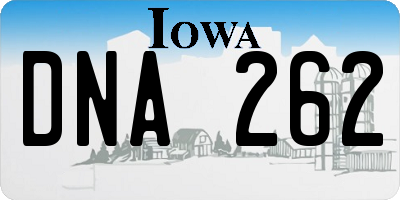 IA license plate DNA262