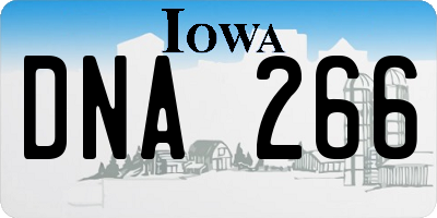 IA license plate DNA266