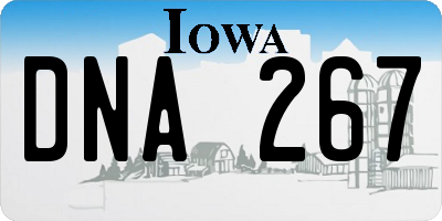 IA license plate DNA267