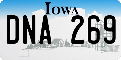 IA license plate DNA269