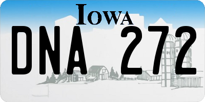 IA license plate DNA272