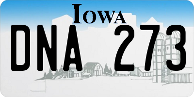 IA license plate DNA273