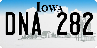 IA license plate DNA282
