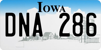IA license plate DNA286