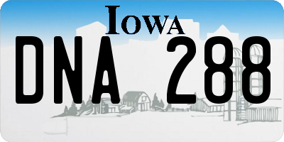 IA license plate DNA288