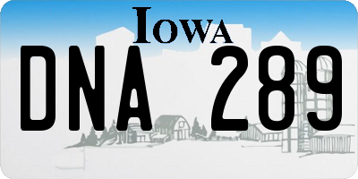 IA license plate DNA289