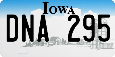 IA license plate DNA295