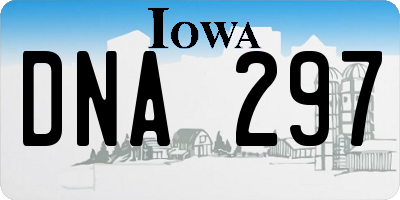 IA license plate DNA297