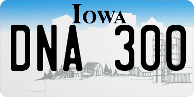 IA license plate DNA300
