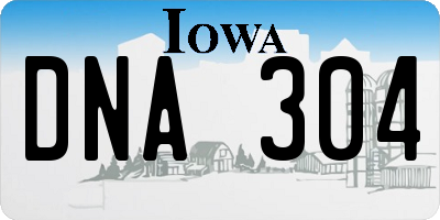 IA license plate DNA304