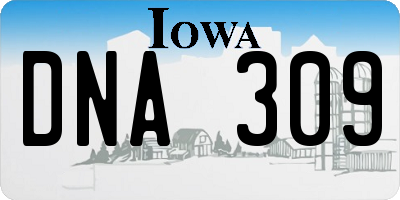 IA license plate DNA309
