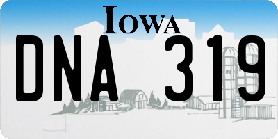 IA license plate DNA319