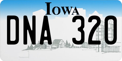 IA license plate DNA320