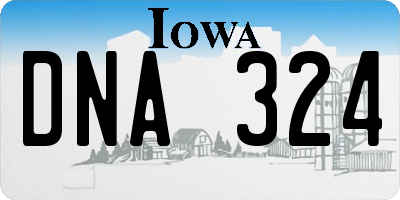 IA license plate DNA324