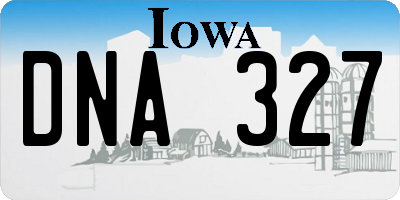 IA license plate DNA327