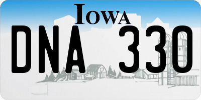 IA license plate DNA330