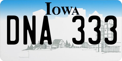 IA license plate DNA333