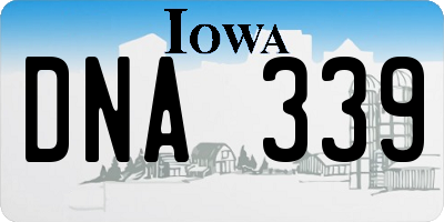 IA license plate DNA339