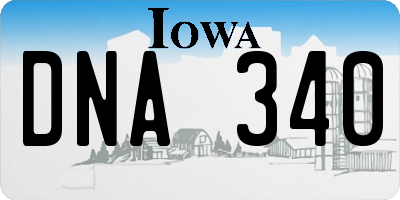 IA license plate DNA340