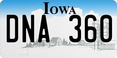 IA license plate DNA360