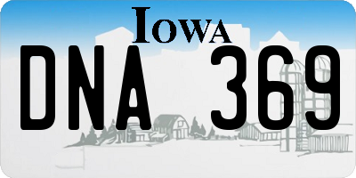 IA license plate DNA369