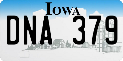 IA license plate DNA379