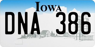 IA license plate DNA386