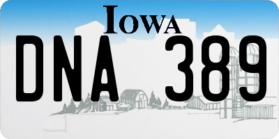 IA license plate DNA389