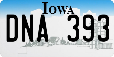 IA license plate DNA393