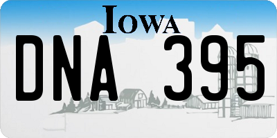 IA license plate DNA395