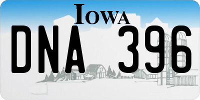 IA license plate DNA396