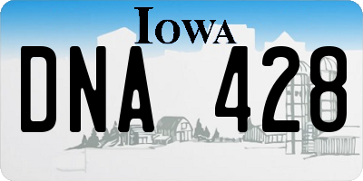IA license plate DNA428