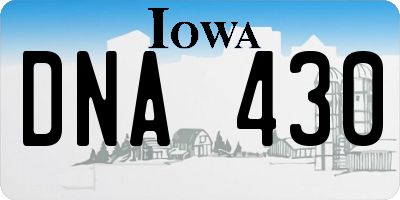 IA license plate DNA430