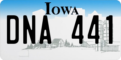 IA license plate DNA441