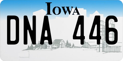IA license plate DNA446