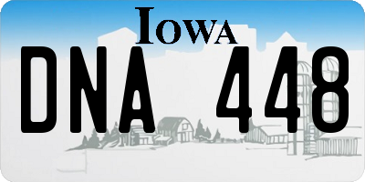 IA license plate DNA448