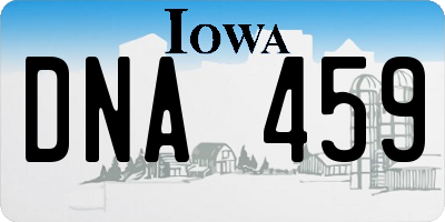 IA license plate DNA459