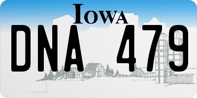 IA license plate DNA479