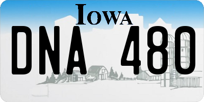 IA license plate DNA480