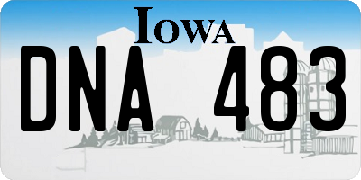 IA license plate DNA483