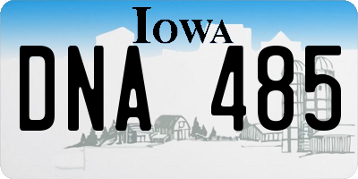 IA license plate DNA485
