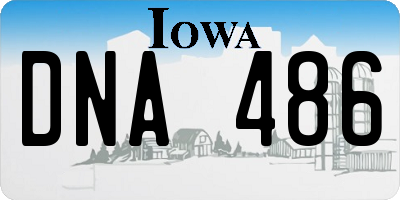 IA license plate DNA486