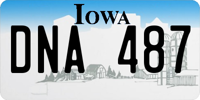 IA license plate DNA487