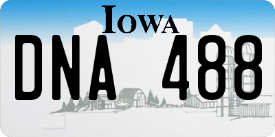 IA license plate DNA488
