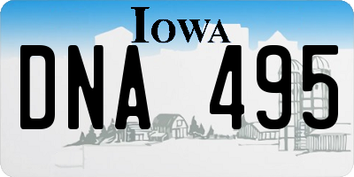 IA license plate DNA495