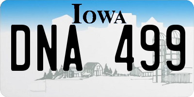 IA license plate DNA499