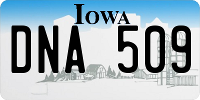 IA license plate DNA509
