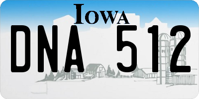 IA license plate DNA512