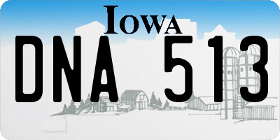 IA license plate DNA513